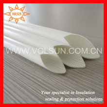 Electronic insulating silicone rubber braid sleeve white